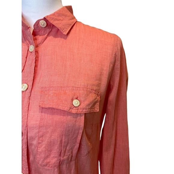 Womens J Crew The Perfect Shirt Pink XS Classic Preppy Button Down Long Sleeve - Picture 3 of 12